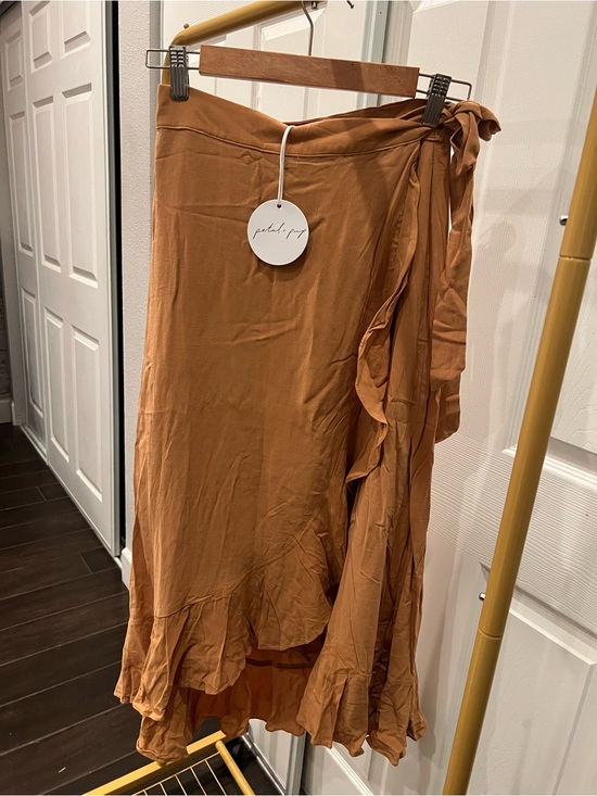 Petal & Pup Dresses & Skirts - Petal & Pup Rust Brown High-Low Wrap Skirt